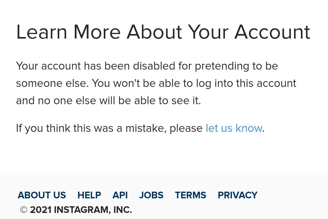 Account instagram disabled my How To
